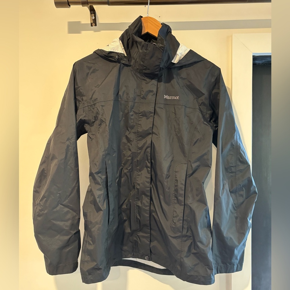 Marmot Black Hooded Rain Jacket